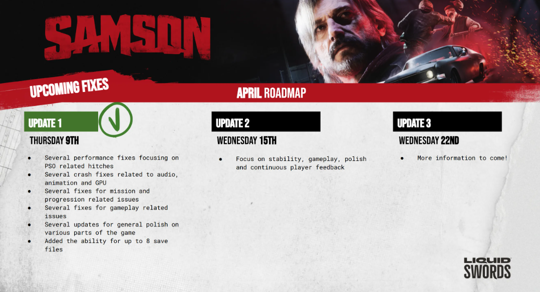 Samson’s April Rescue: Three Patches to Save Steam Rating and Fix Gameplay - Image 2