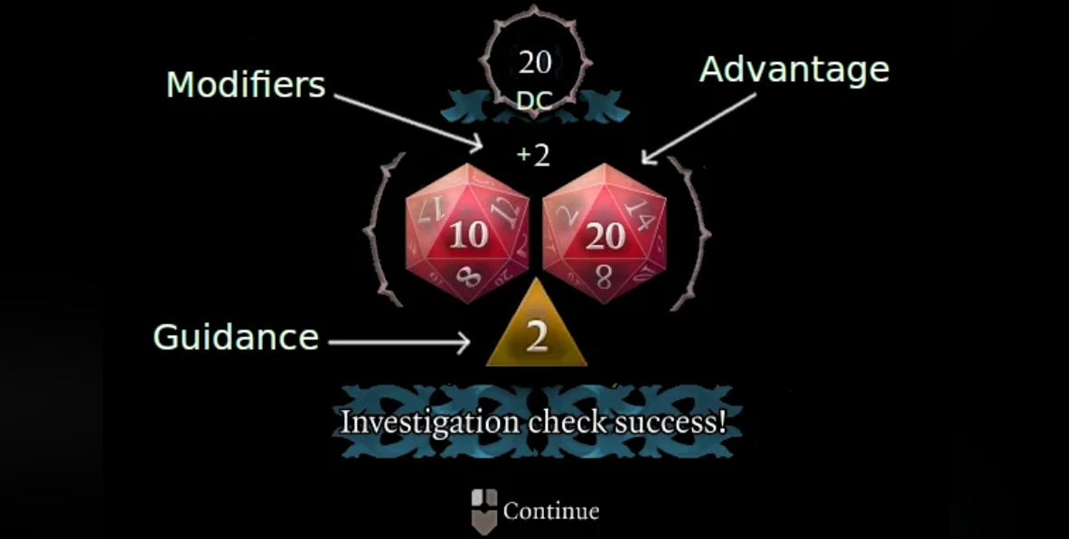 BG3 dice roll interface