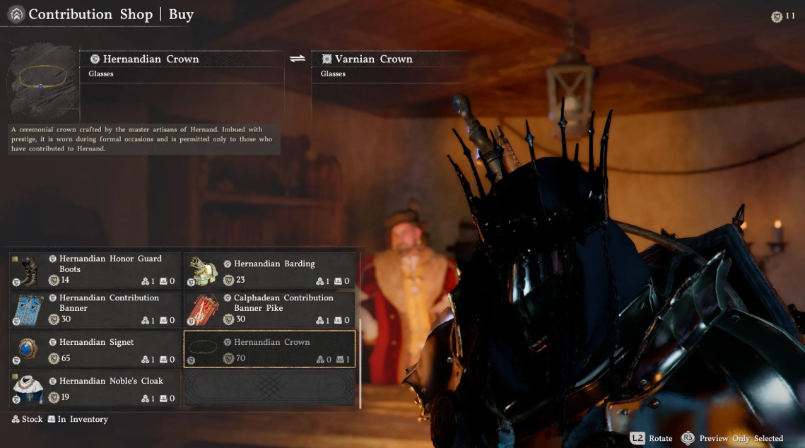In Hernand's Castle Baltheon's Armor