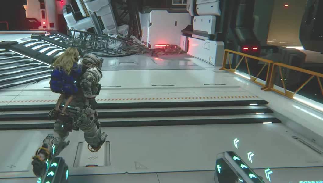 Pragmata gameplay action scene
