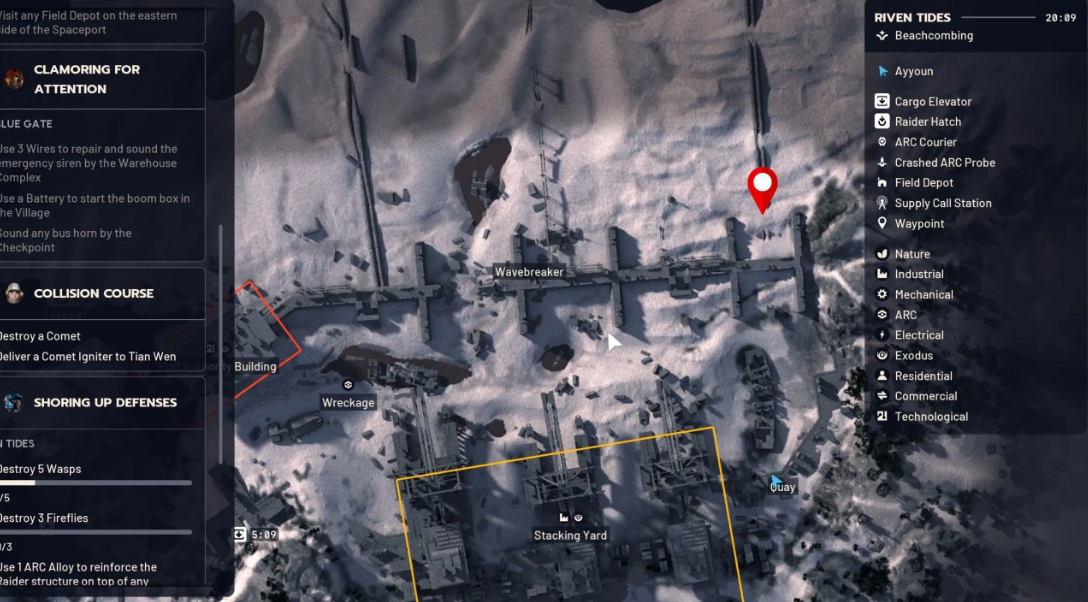 Oil pipeline repair location