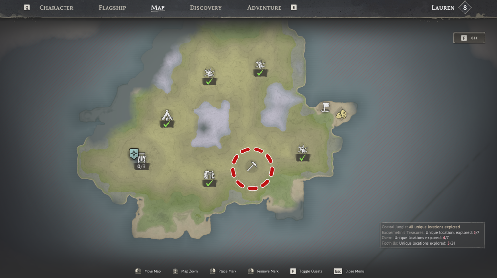 Iron deposits foothills map