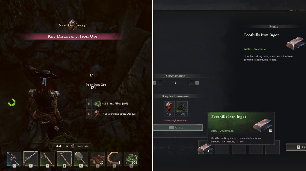 Dark quarry cave iron