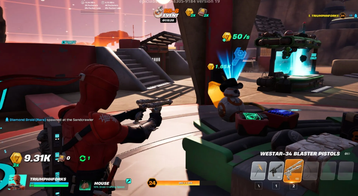 BB-8 worker droid bonuses