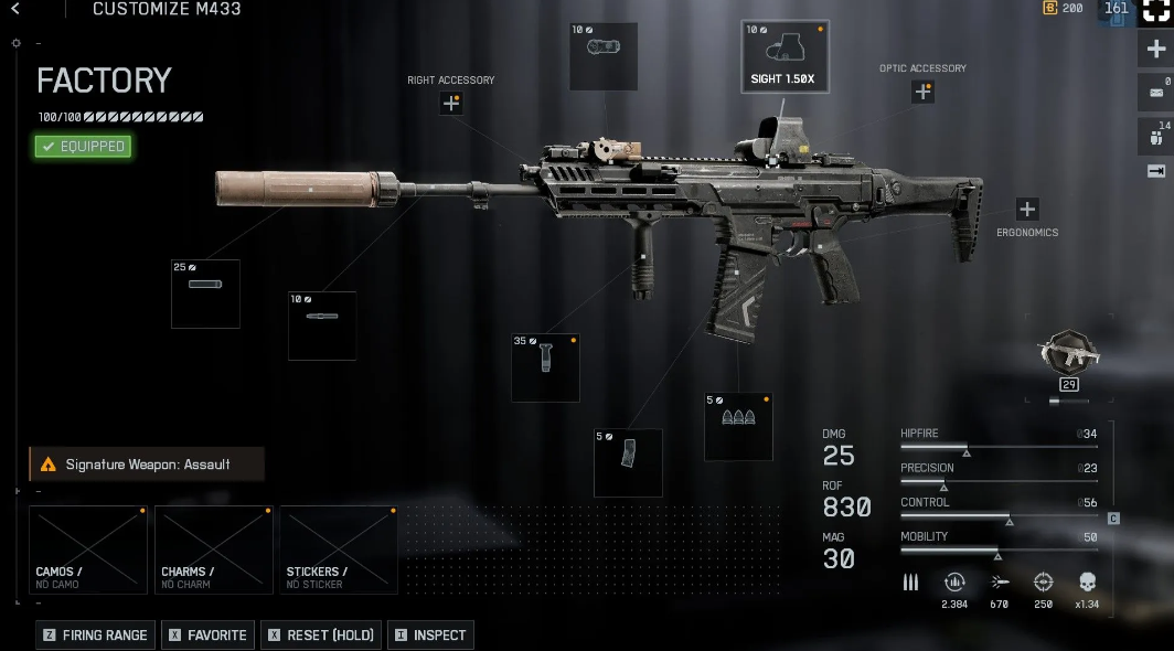 M433 beginner assault rifle