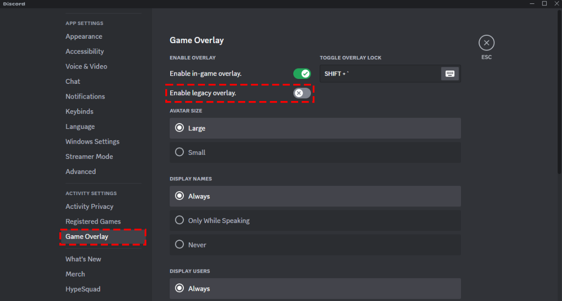 Discord overlay fps
