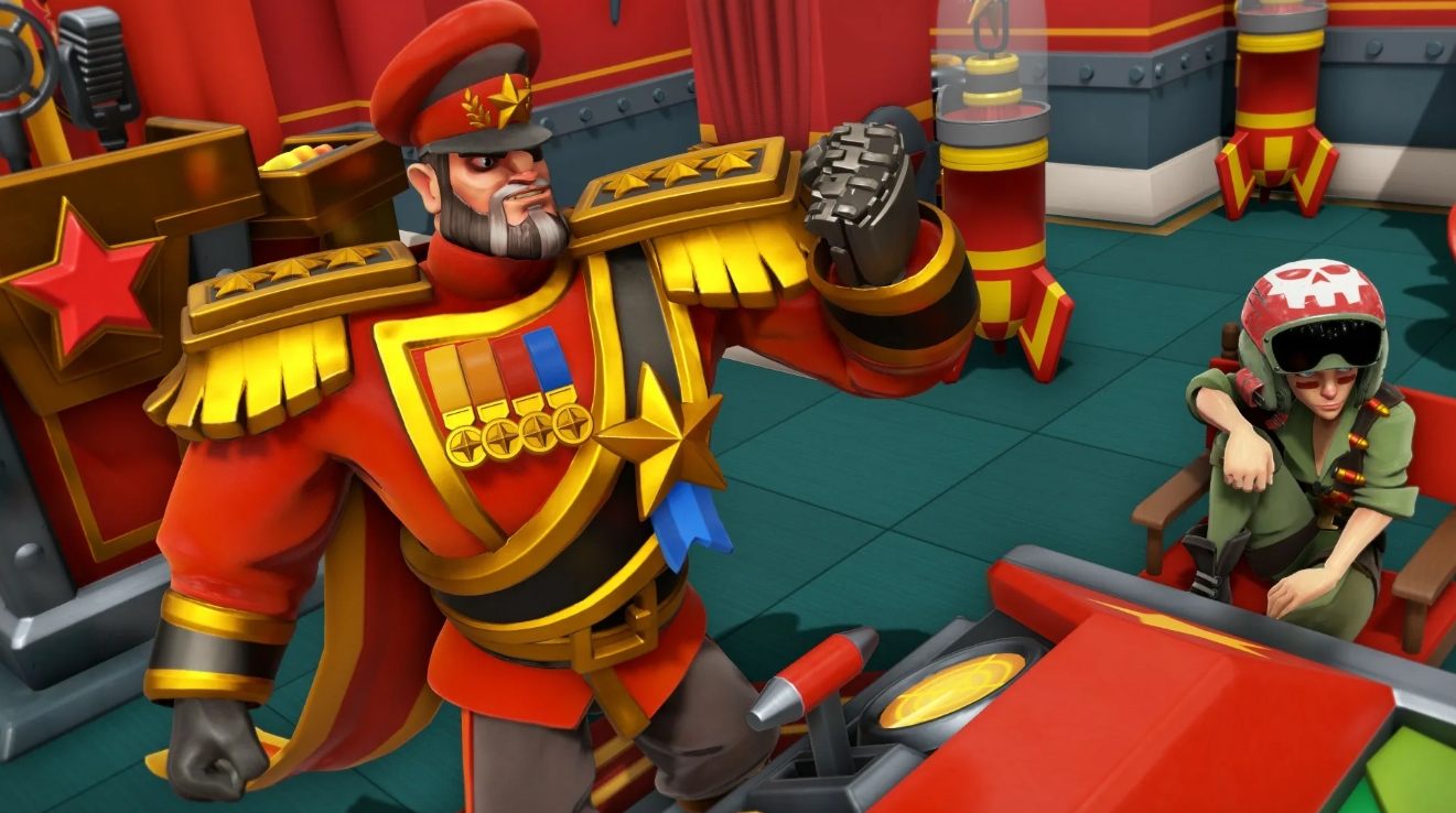 villain mastermind character inside Evil Genius 2 lair