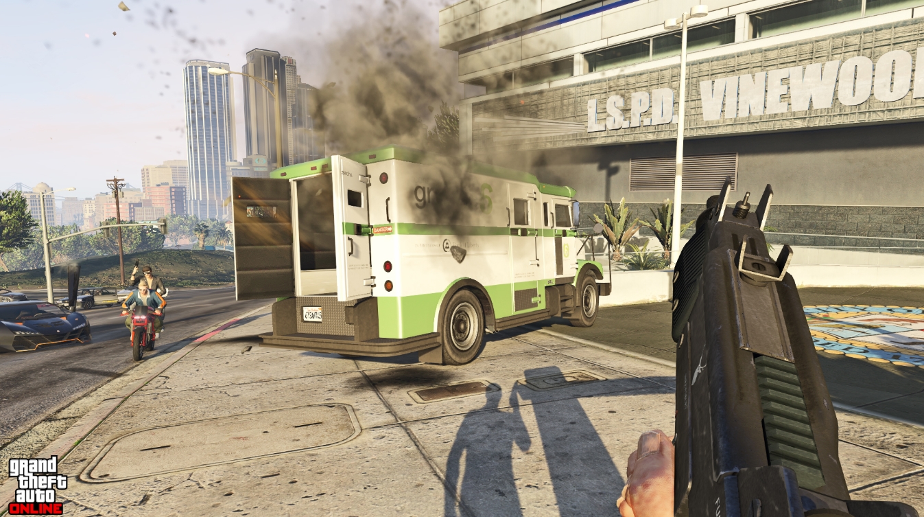 GTA Online armored truck robbery gameplay screenshot