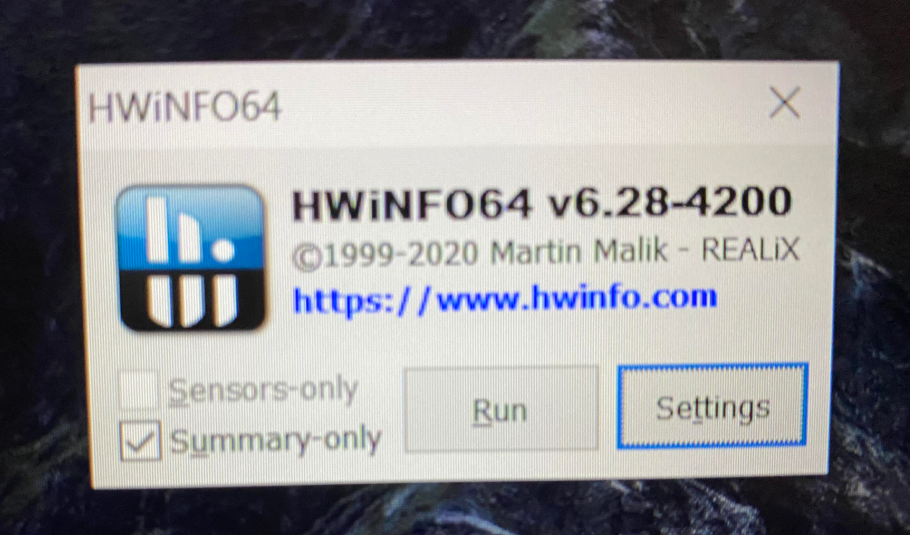 hwinfo sensor monitoring