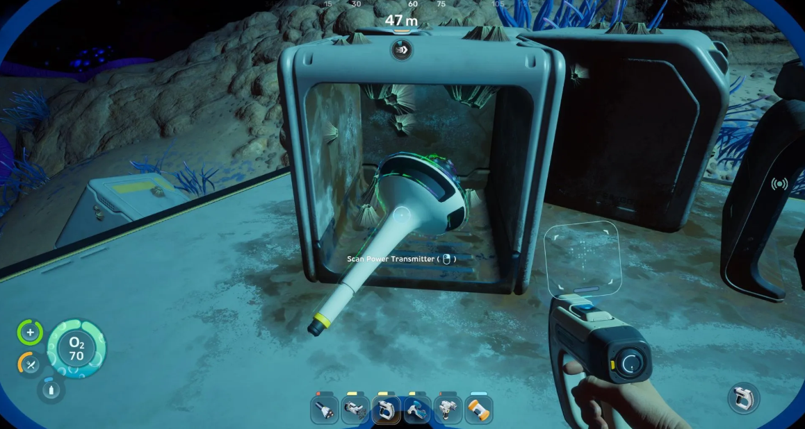Location of turbine fragments