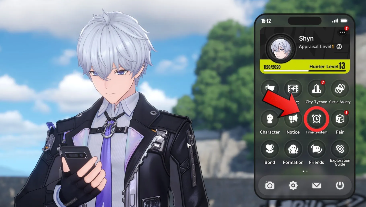 Time System game interface