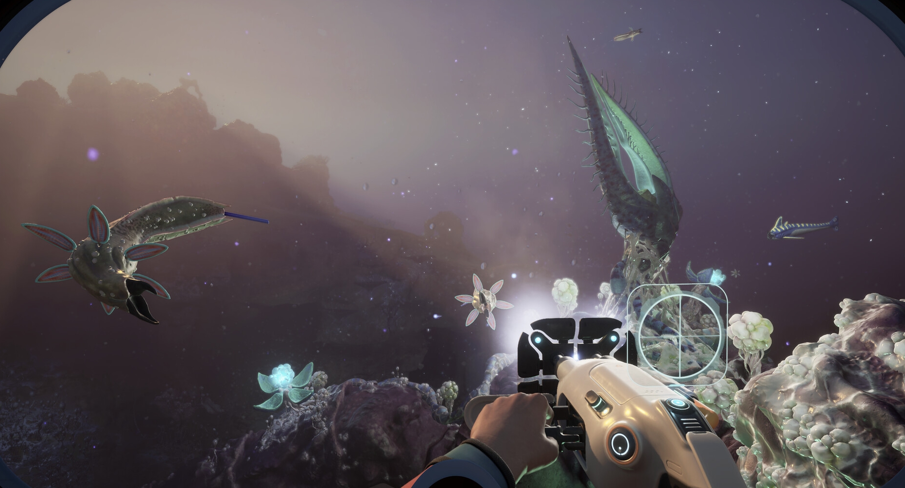 alien sea creatures and deep ocean combat in Subnautica 2