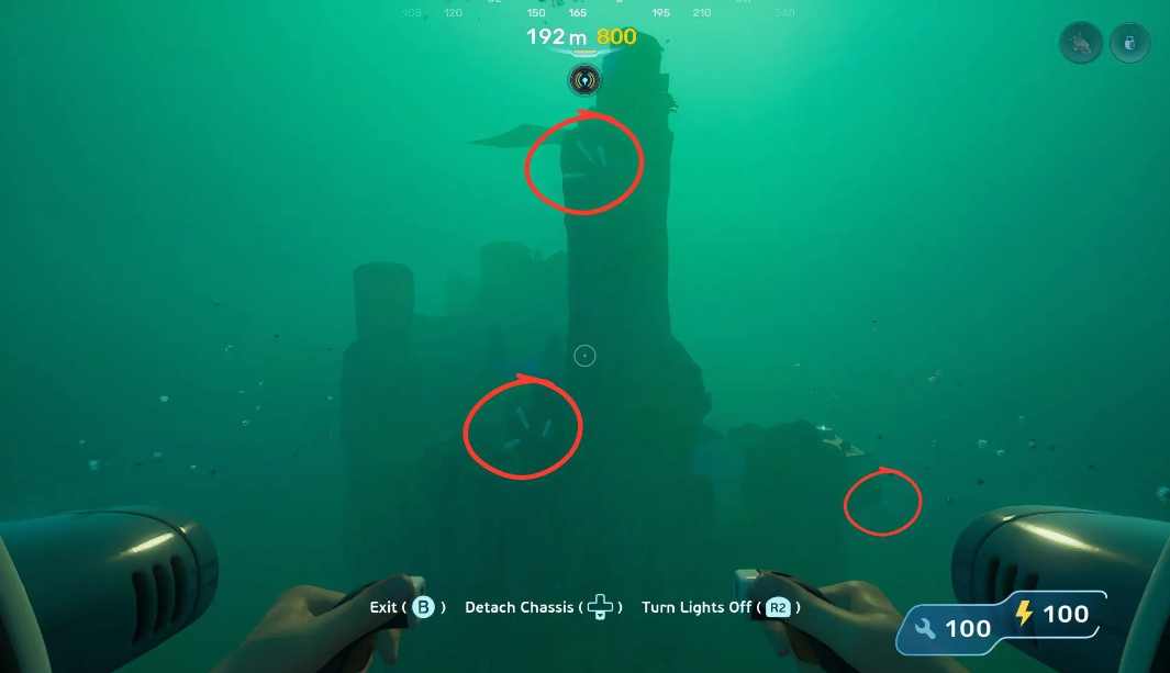 Alien ruins underwater biome