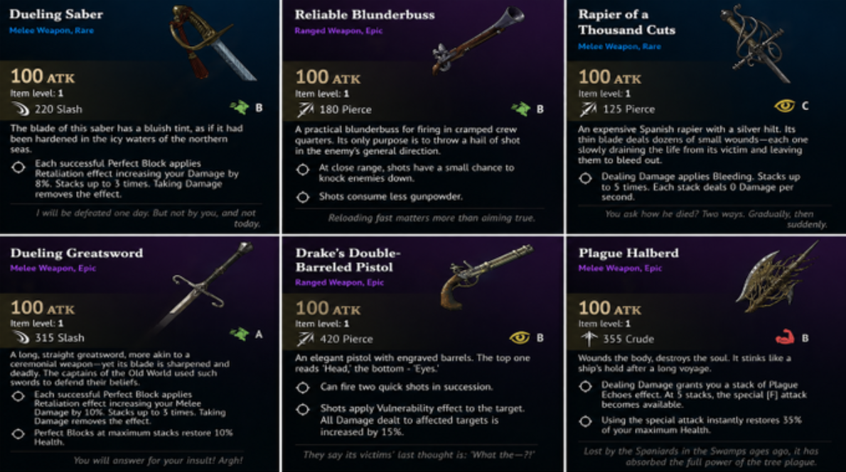 Best Weapons in Windrose: Soul Eater, Executioner, Ravage Rapier, and Plague Halberd - Image 2
