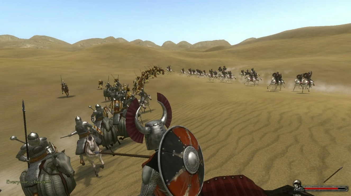 desert cavalry battle in Mount and Blade Warband