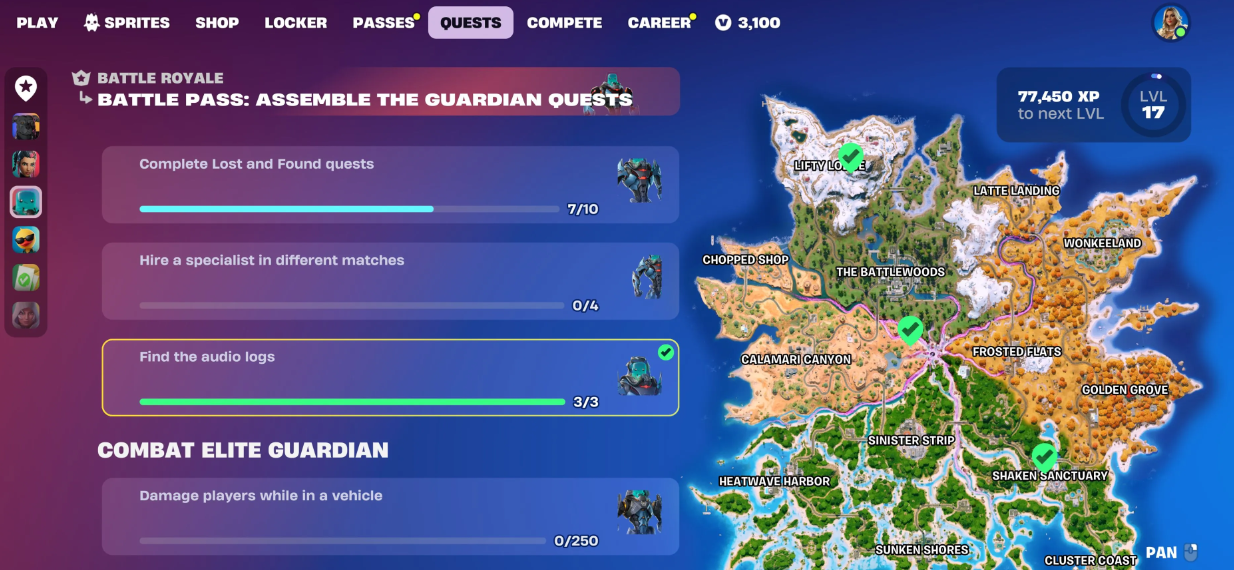 All Magic Guardian Helm audio log locations in Fortnite “Runners” season - Image 2