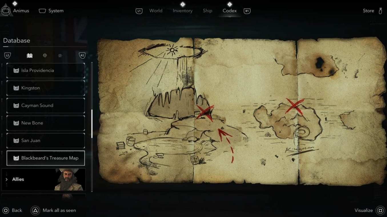 Annotto Bay treasure map