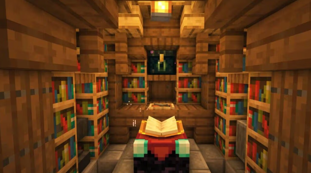 Minecraft: enchanting table recipe, 15 bookshelf placement, and 5 room design ideas - Image 1