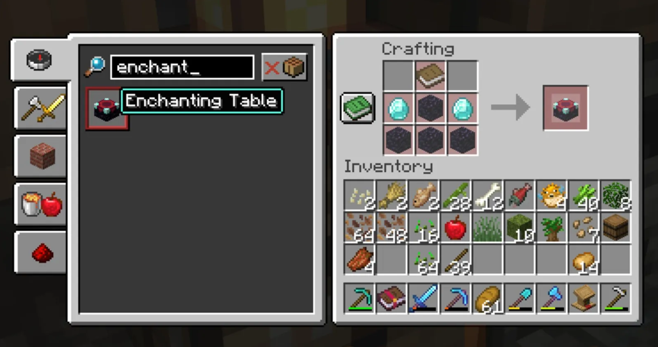 Enchanting Table Recipe