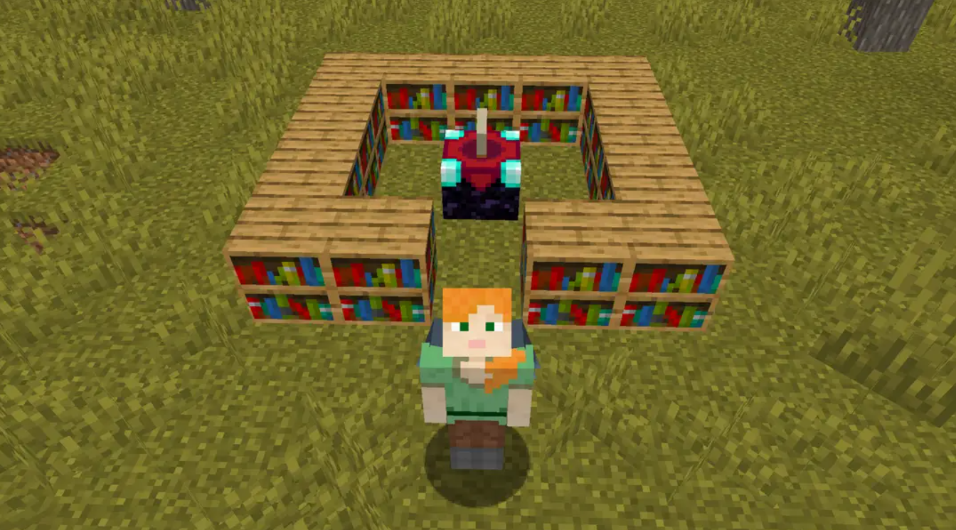 Minecraft bookshelf layout