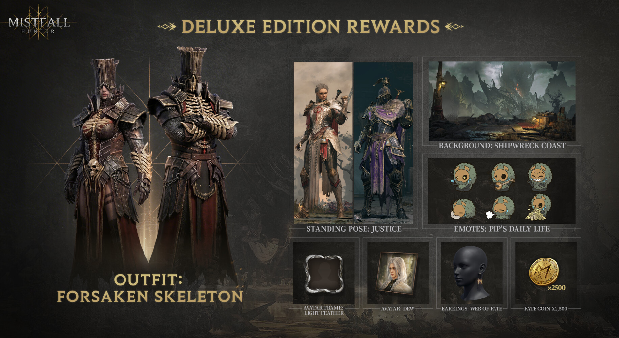 Mistfall Hunter Deluxe bonuses