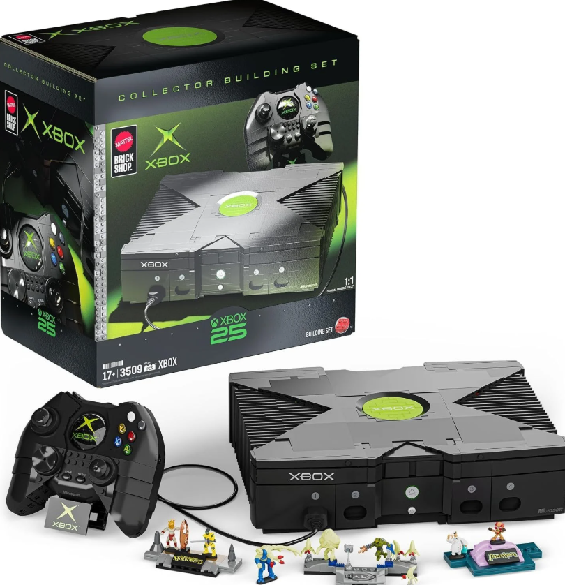 Mattel Brick Shop Xbox 3,509-piece building set with Duke controller and game figures