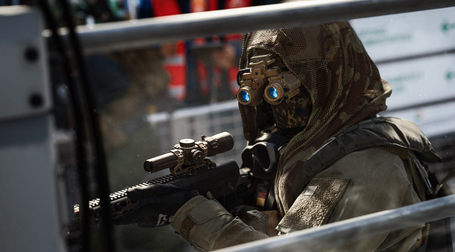 Modern Warfare 4 soldier with night vision gear in the open beta