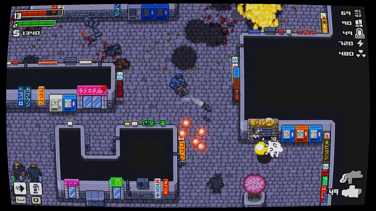 A Mega City Force character fights several enemies
