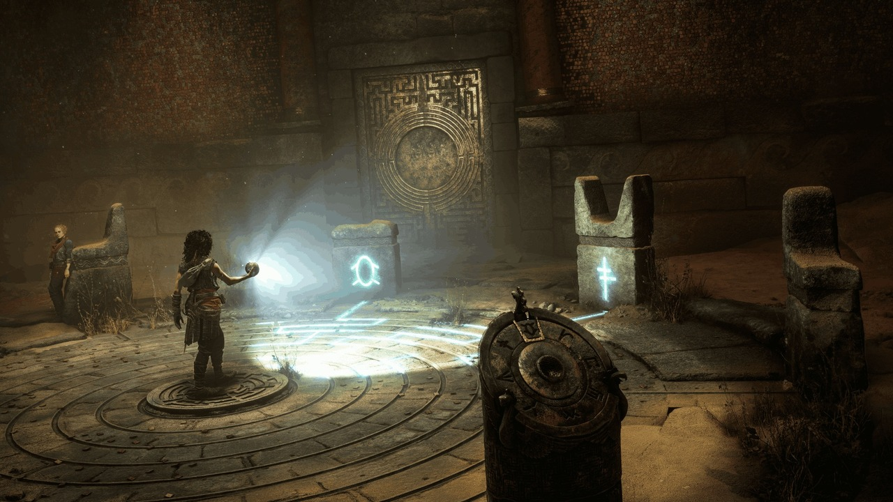 Sophia explores ancient ruins in Resonance