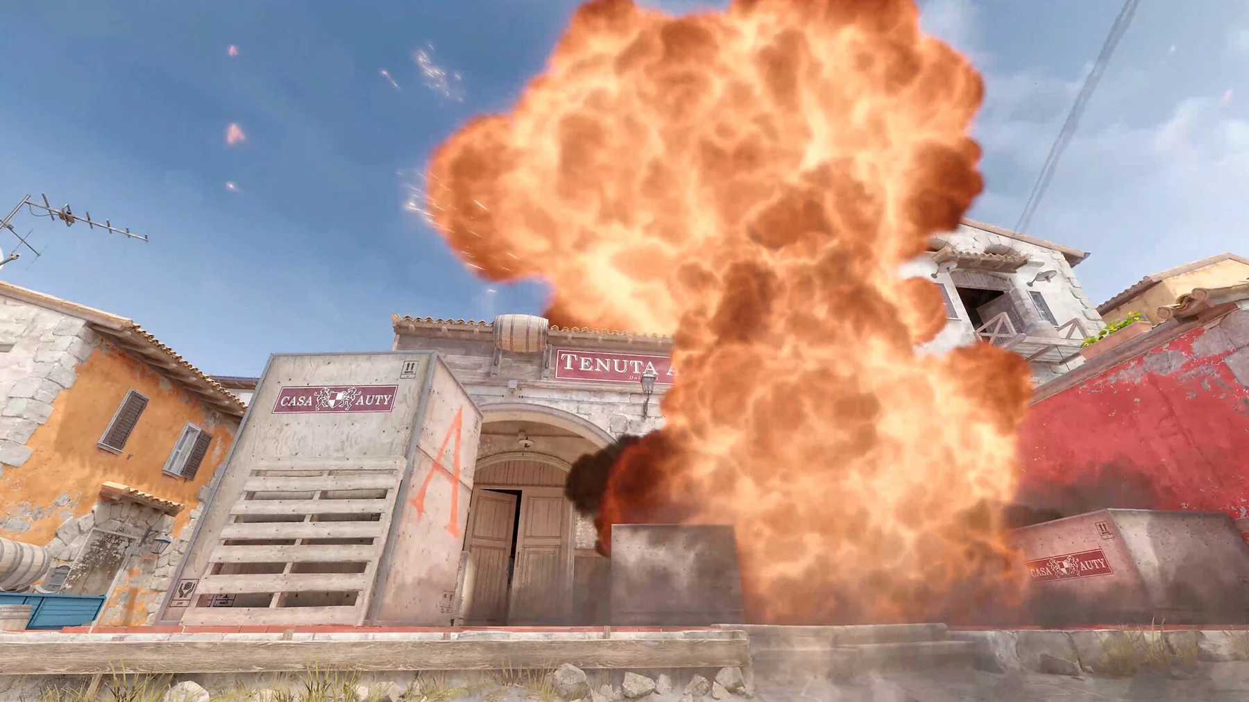 An official Counter-Strike 2 image illustrating the effect of utility during a round.