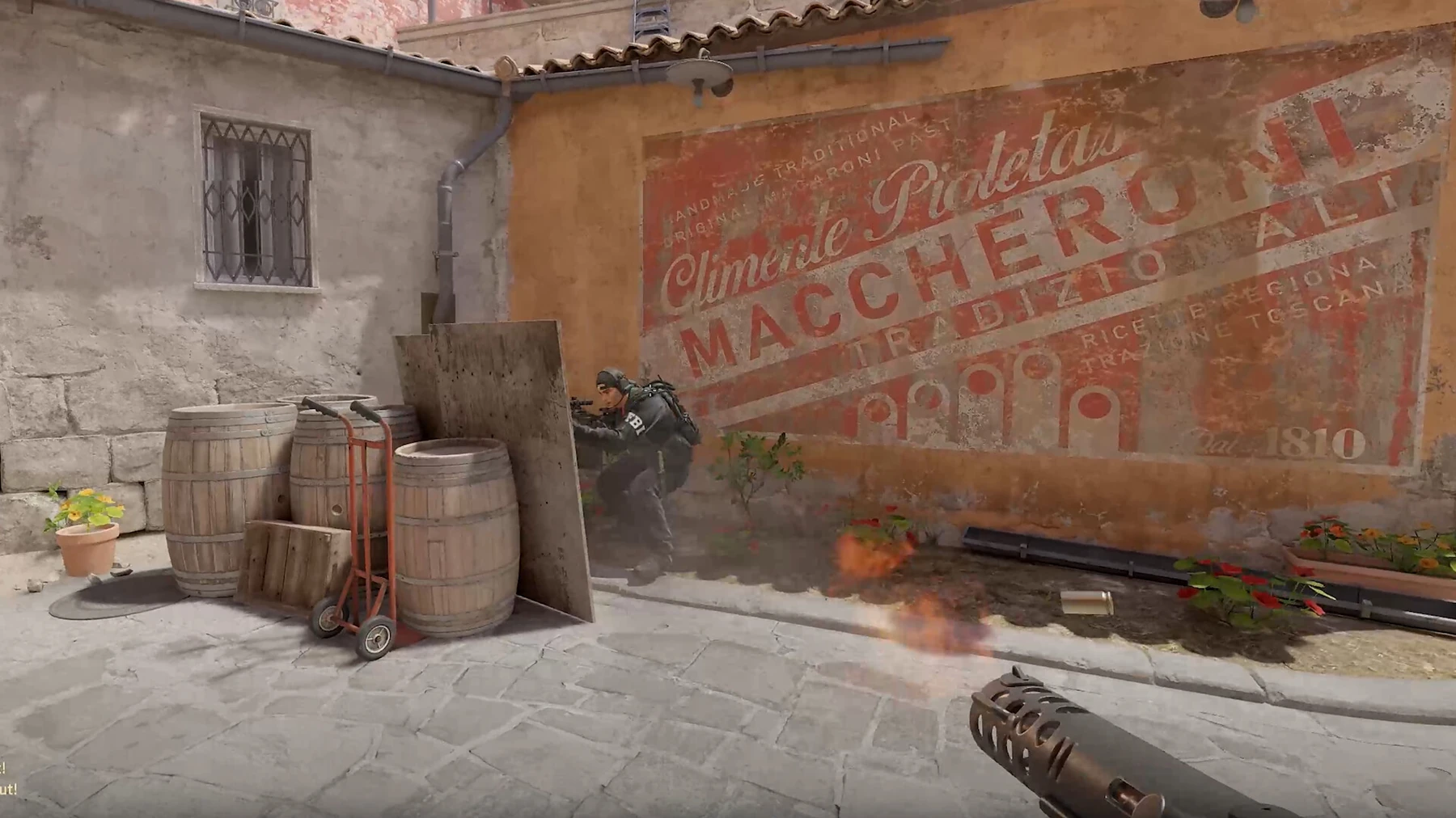 An official Counter-Strike 2 gameplay image showing a defended route.