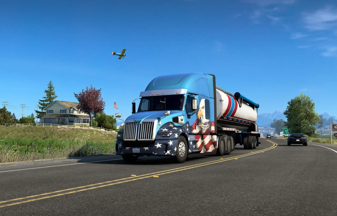 American Truck Simulator’s Road Trip: Ford DLC is live on Steam and unlocks Car Mode